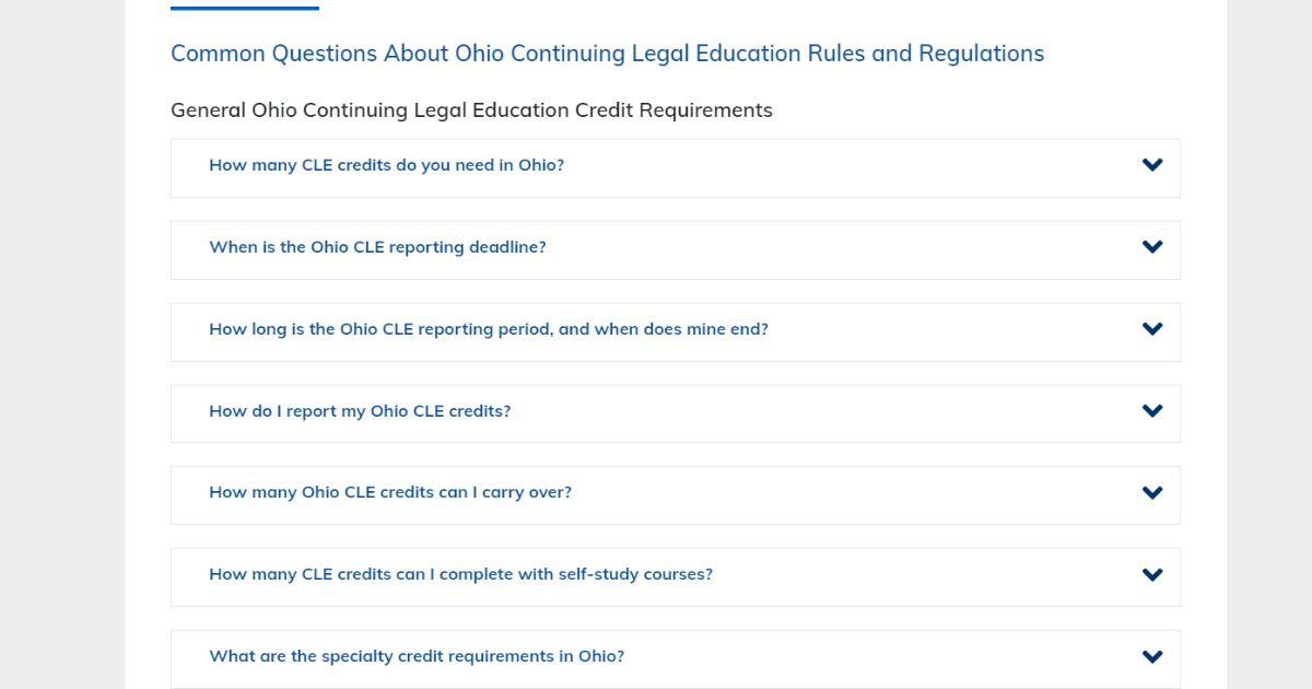 CLE FAQ Section